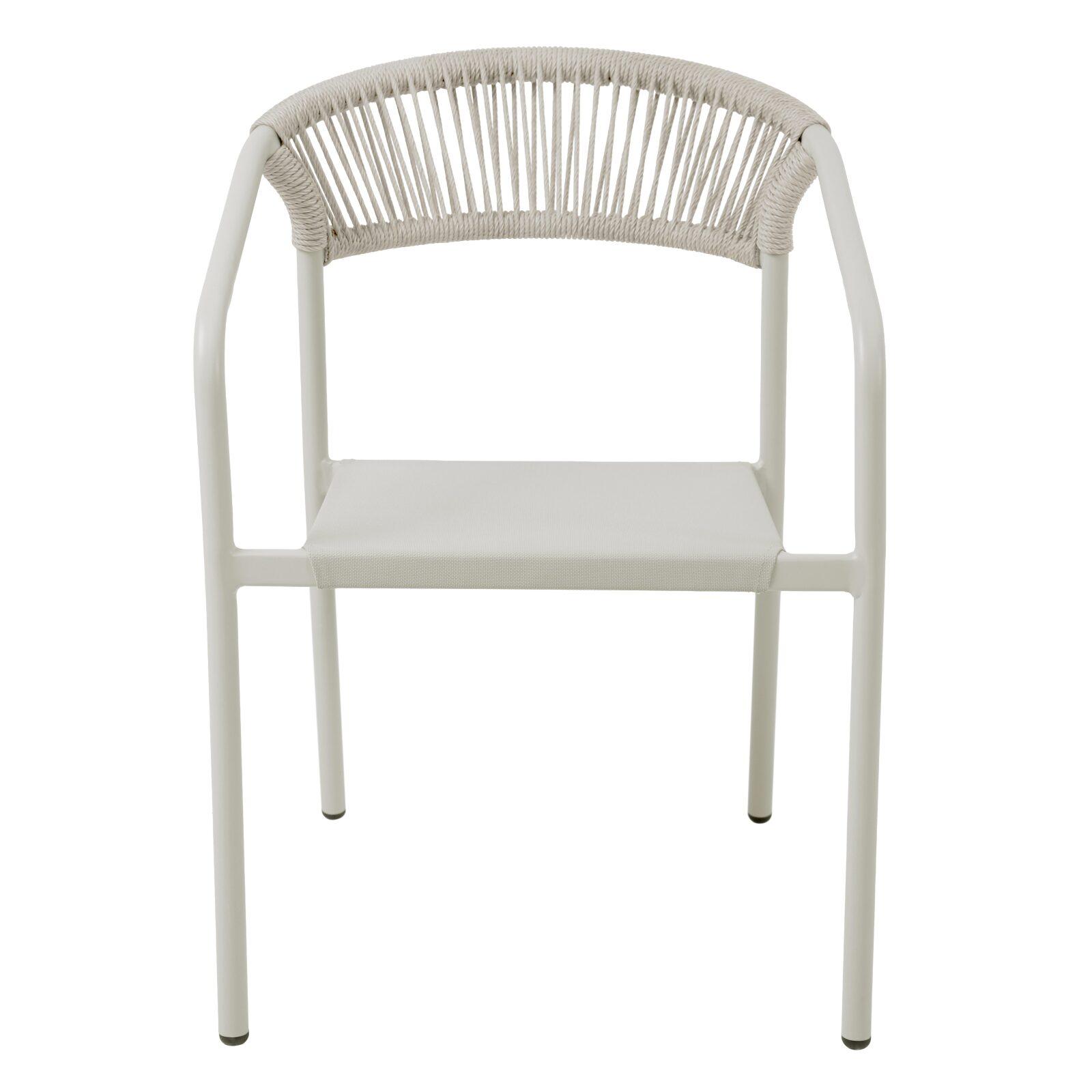 Sedia da giardino in alluminio e rattan sintetico con braccioli