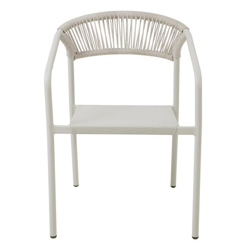 Sedia da giardino in alluminio e rattan sintetico con braccioli (4/7)