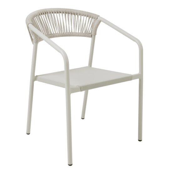 Sedia da giardino in alluminio e rattan sintetico con braccioli | Oviala