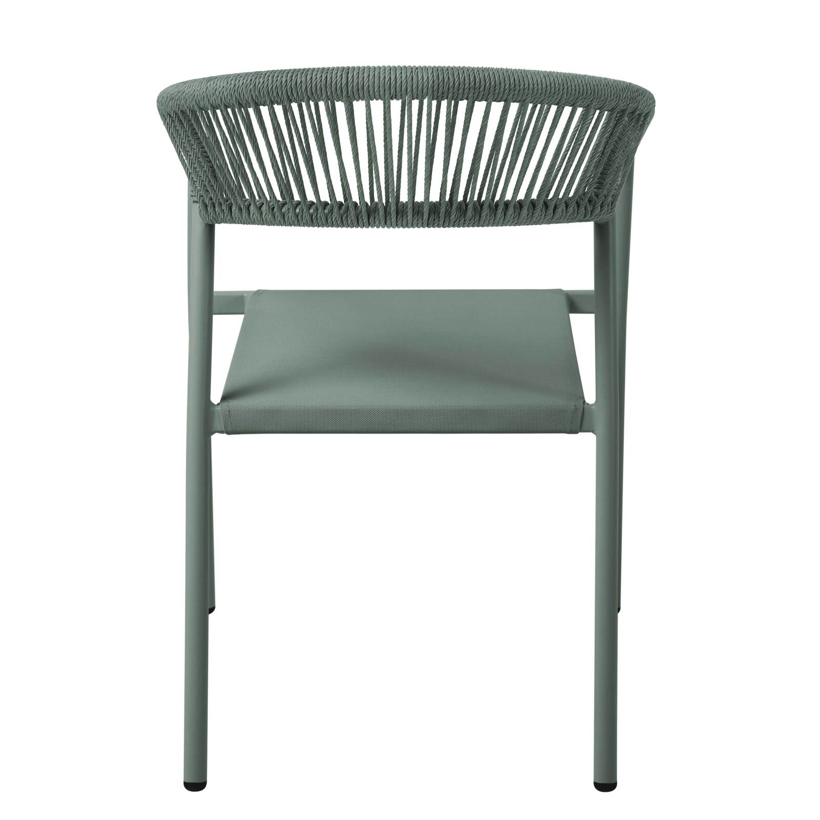 Sedia da giardino in alluminio e rattan sintetico con braccioli