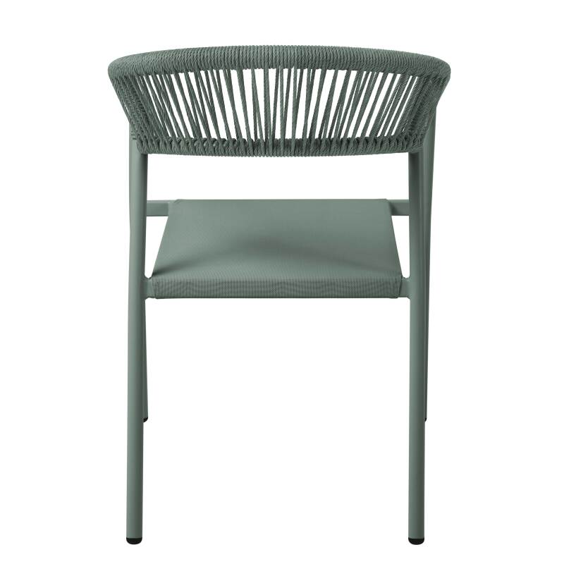 Sedia da giardino in alluminio e rattan sintetico con braccioli (6/7)