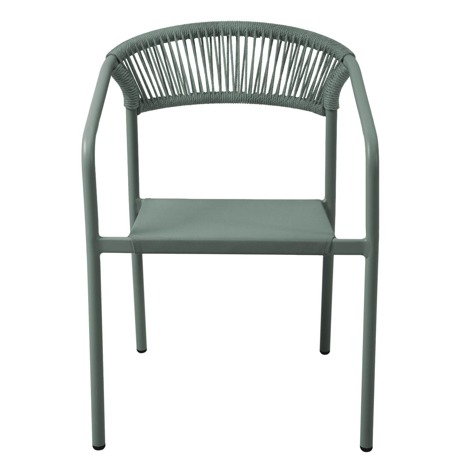 Sedia da giardino in alluminio e rattan sintetico con braccioli