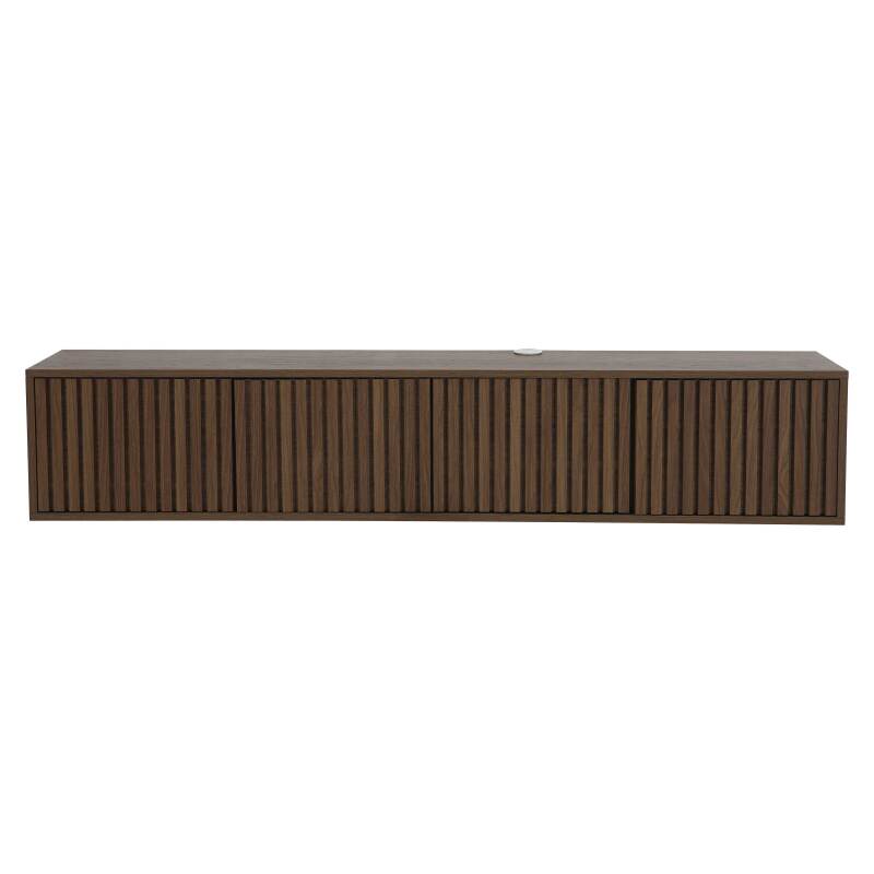 Mobile TV sospeso effetto legno chario 160 cm stile scandinavo (4/8)