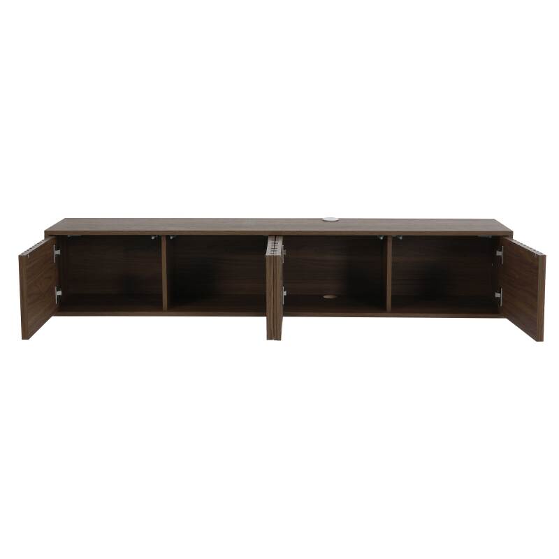 Mobile TV sospeso effetto legno chario 160 cm stile scandinavo (5/8)