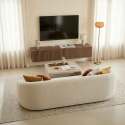 Mobile TV sospeso effetto legno chario 160 cm stile scandinavo