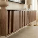 Mobile TV sospeso effetto legno chario 160 cm stile scandinavo