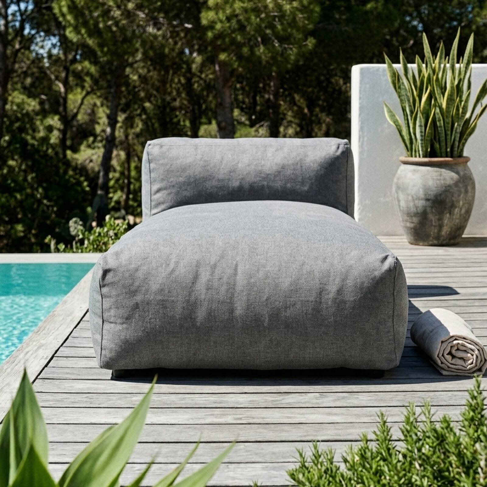 Chaise longue per divano modulare da esterno