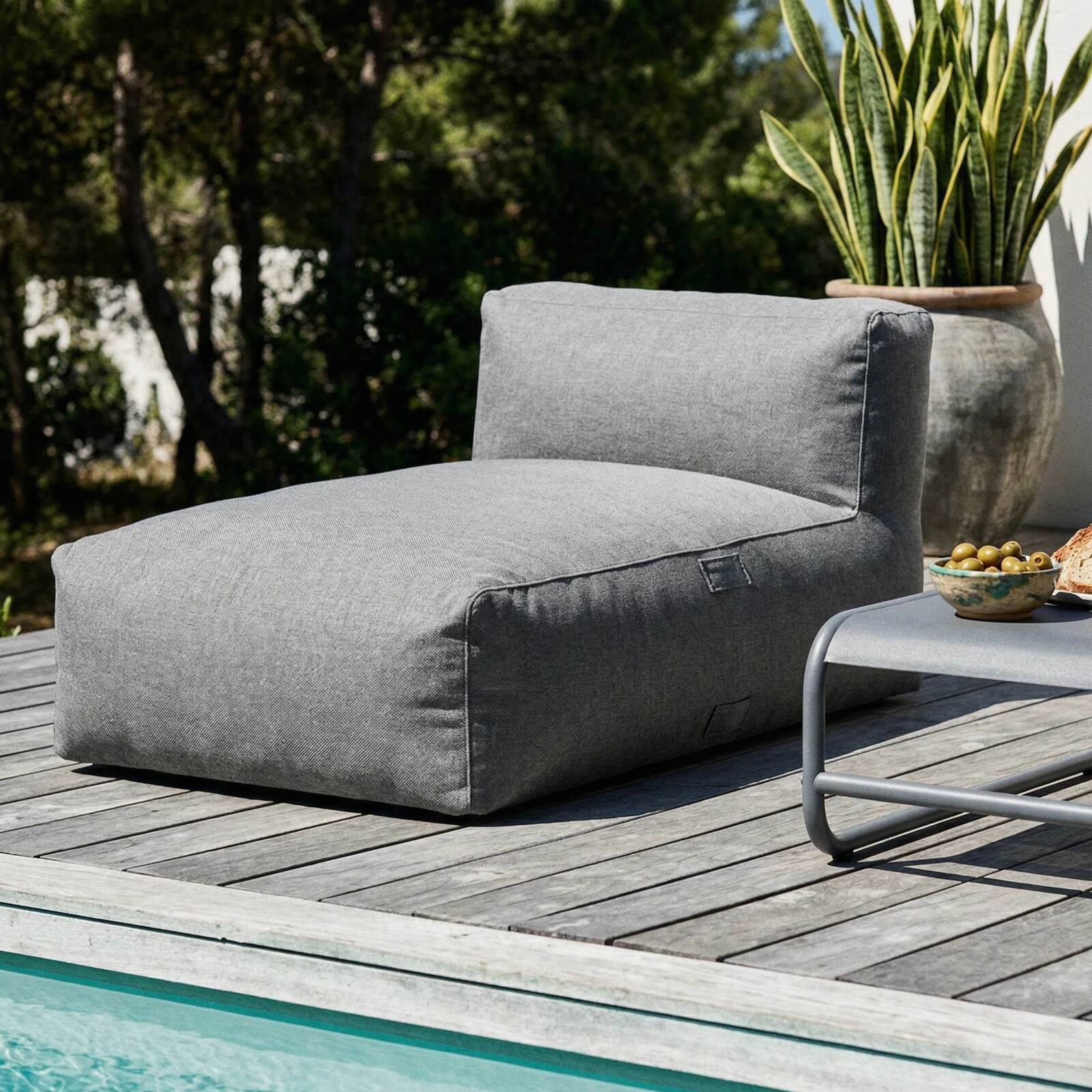 Chaise longue per divano modulare da esterno