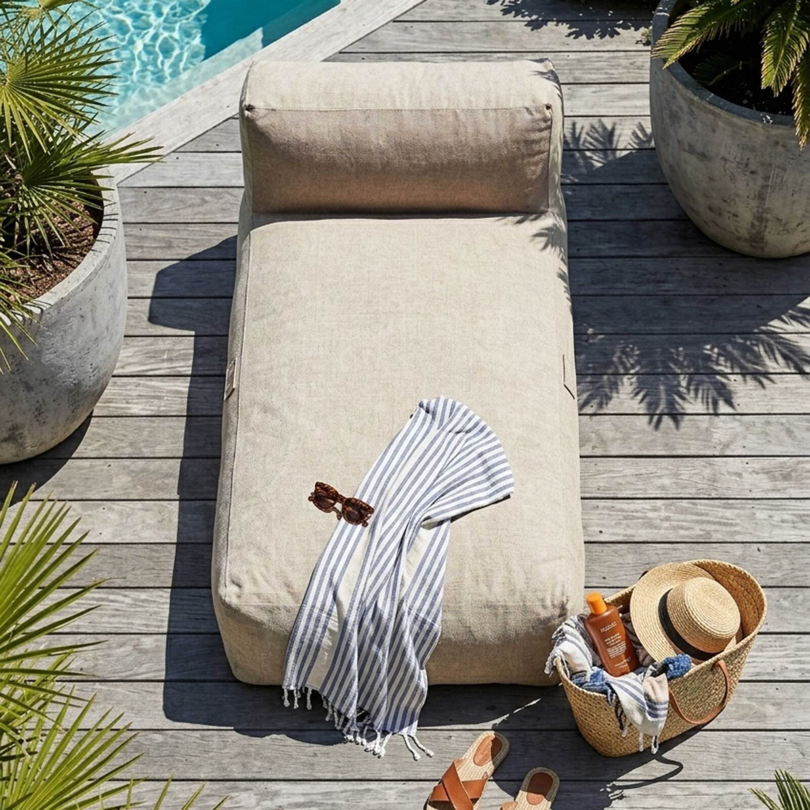 Chaise longue per divano modulare da esterno