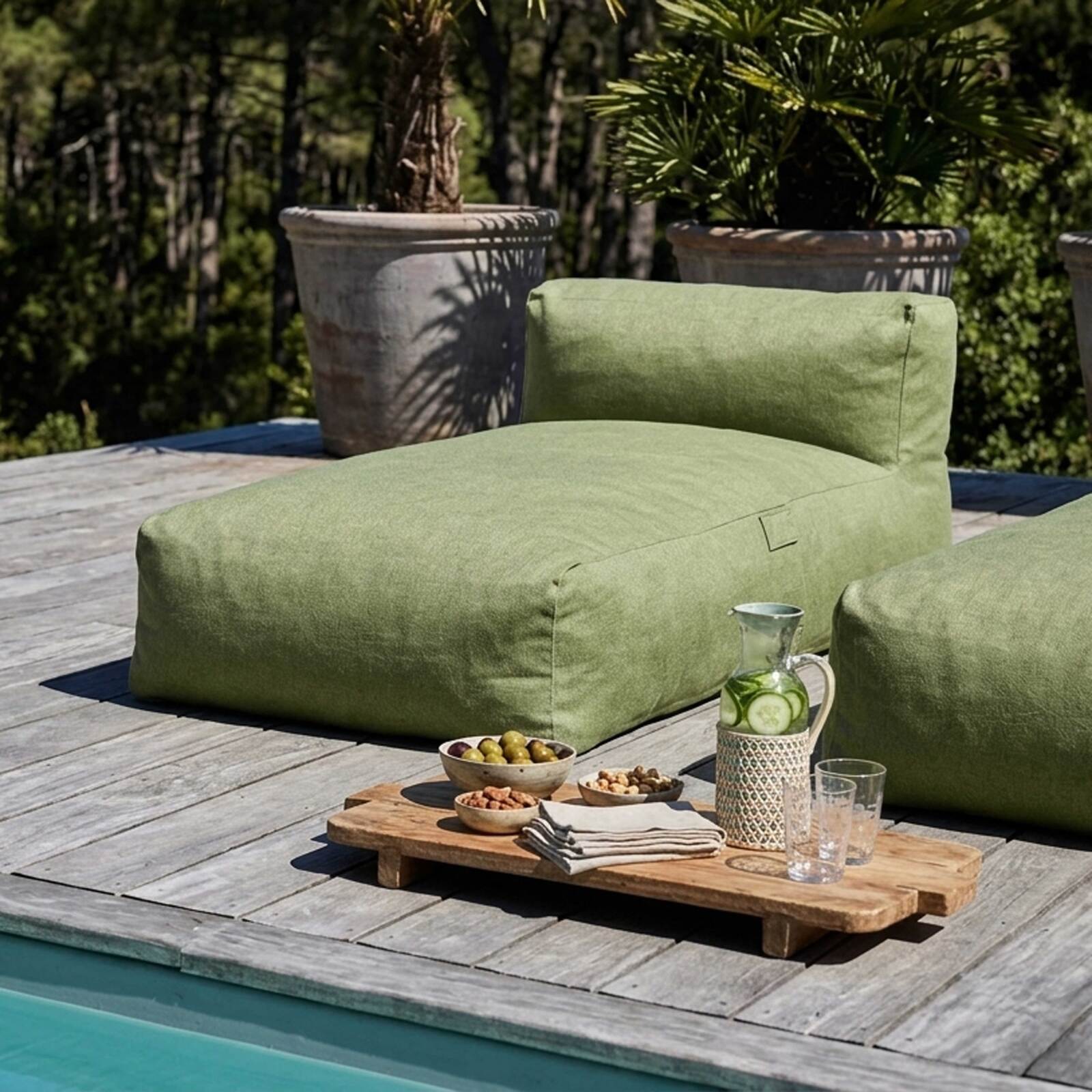 Chaise longue per divano modulare da esterno