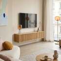 Mobile TV sospeso effetto legno chario 160 cm stile scandinavo