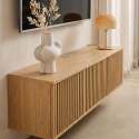 Mobile TV sospeso effetto legno chario 120 cm stile scandinavo