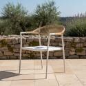 Sedia da giardino in metallo e rattan sintetico con braccioli - Lifestyle