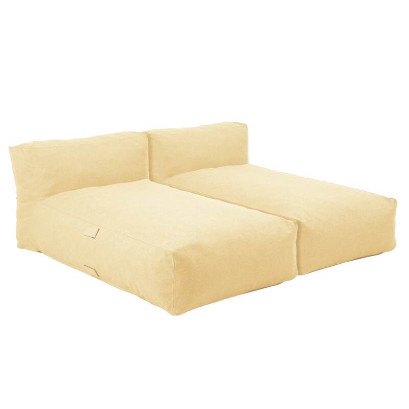 Divano modulare da esterno con 2 posti con 2 chaise longue