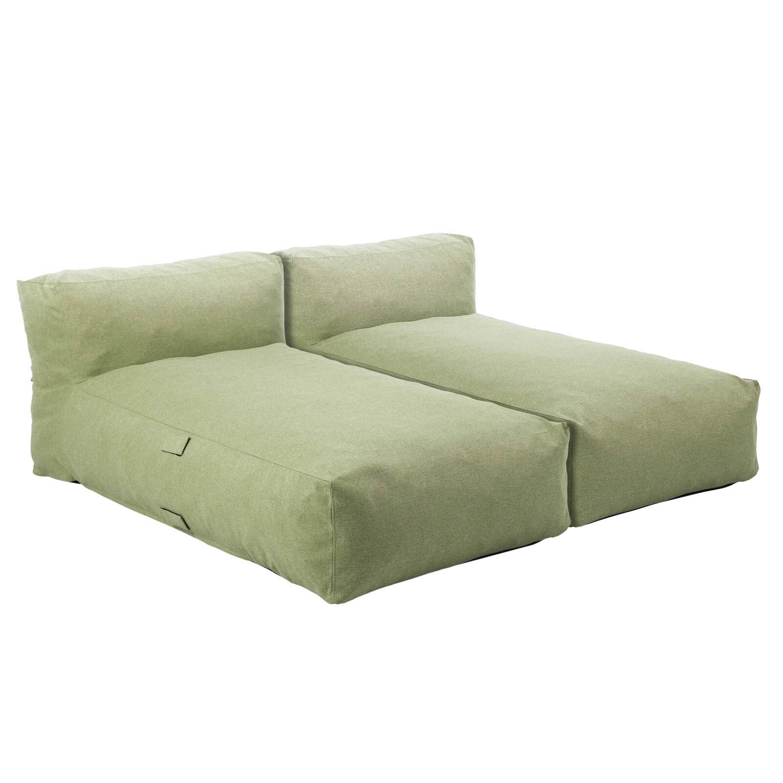 Divano modulare da esterno con 2 posti con 2 chaise longue