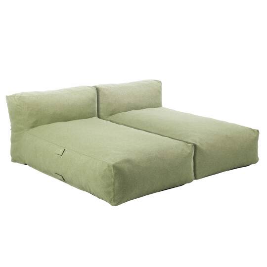 Divano modulare da esterno con 2 posti con 2 chaise longue
