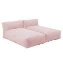 Divano modulare da esterno con 2 posti con 2 chaise longue