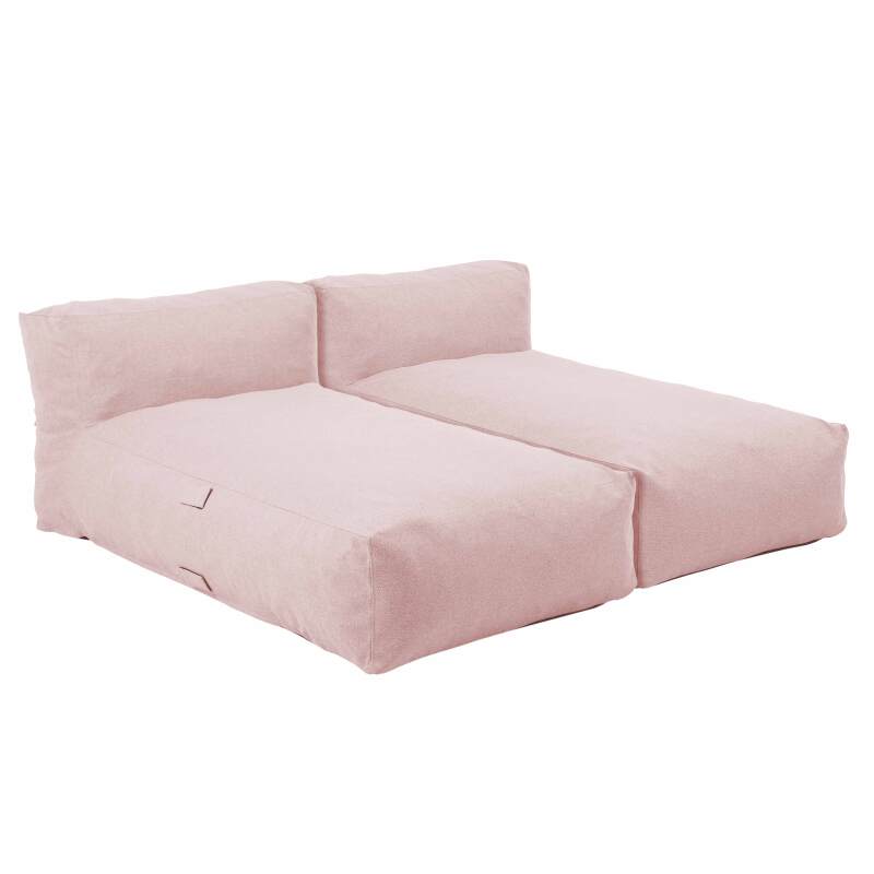 Divano modulare da esterno con 2 posti con 2 chaise longue