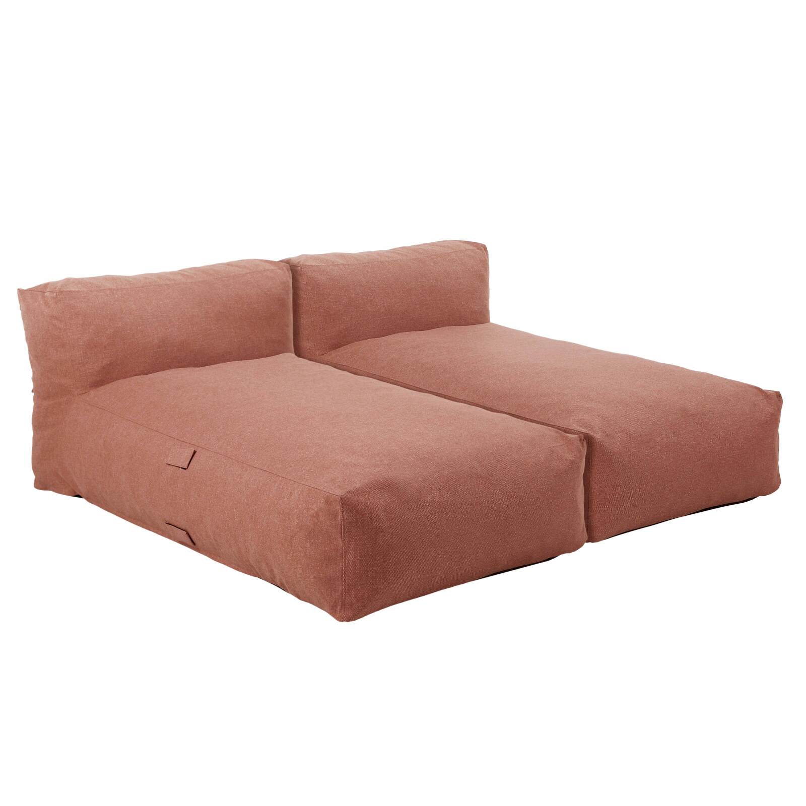 Divano modulare da esterno con 2 posti con 2 chaise longue