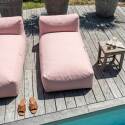 Divano modulare da esterno con 2 posti con 2 chaise longue