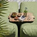 Divano modulare da esterno con 2 posti con 2 chaise longue
