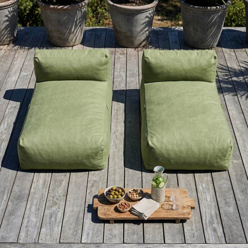 Divano modulare da esterno con 2 posti con 2 chaise longue (2/6)