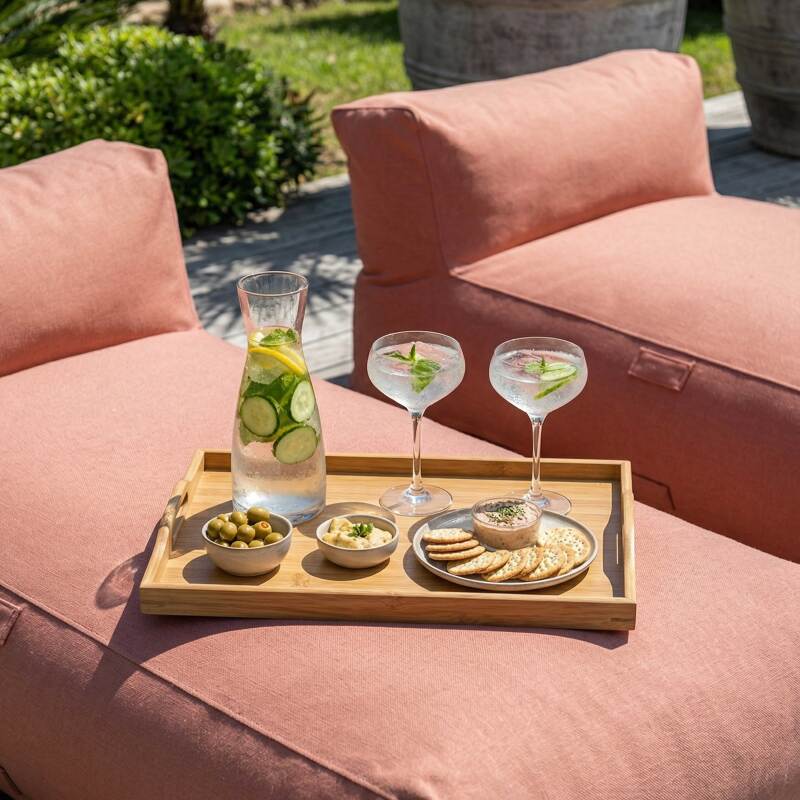 Divano modulare da esterno con 2 posti con 2 chaise longue (6/8)