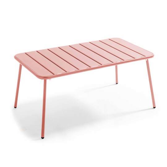 Tavolina da salotto da giardino rettangolare 90 x 50 cm