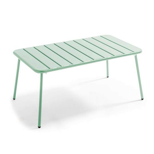 Tavolina da salotto da giardino rettangolare 90x50 cm angoli arrotondati | Oviala