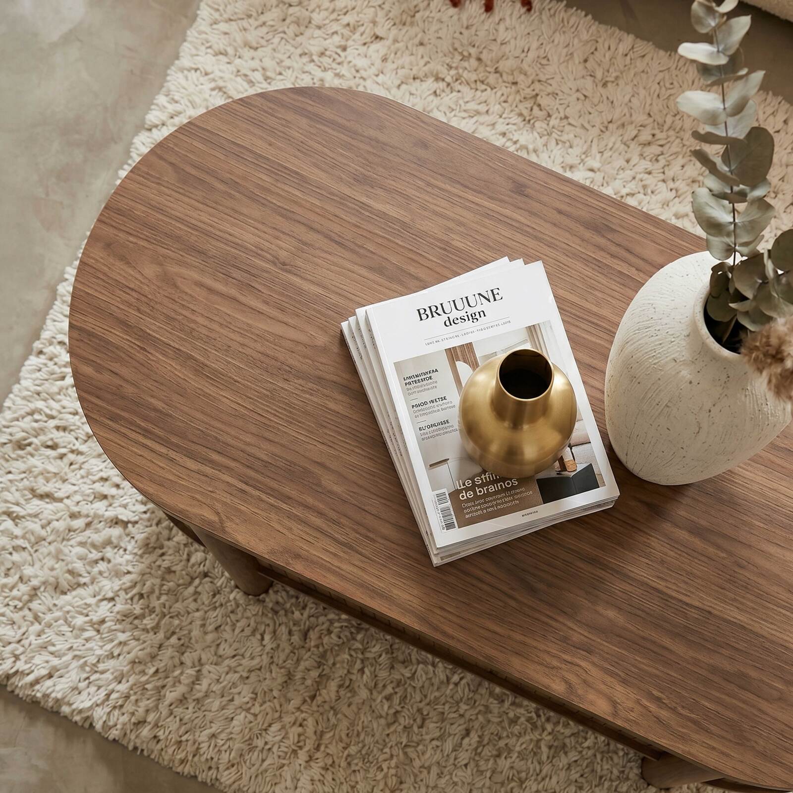 Tavolino da salotto alzabile effetto legno ovale 100x48 cm