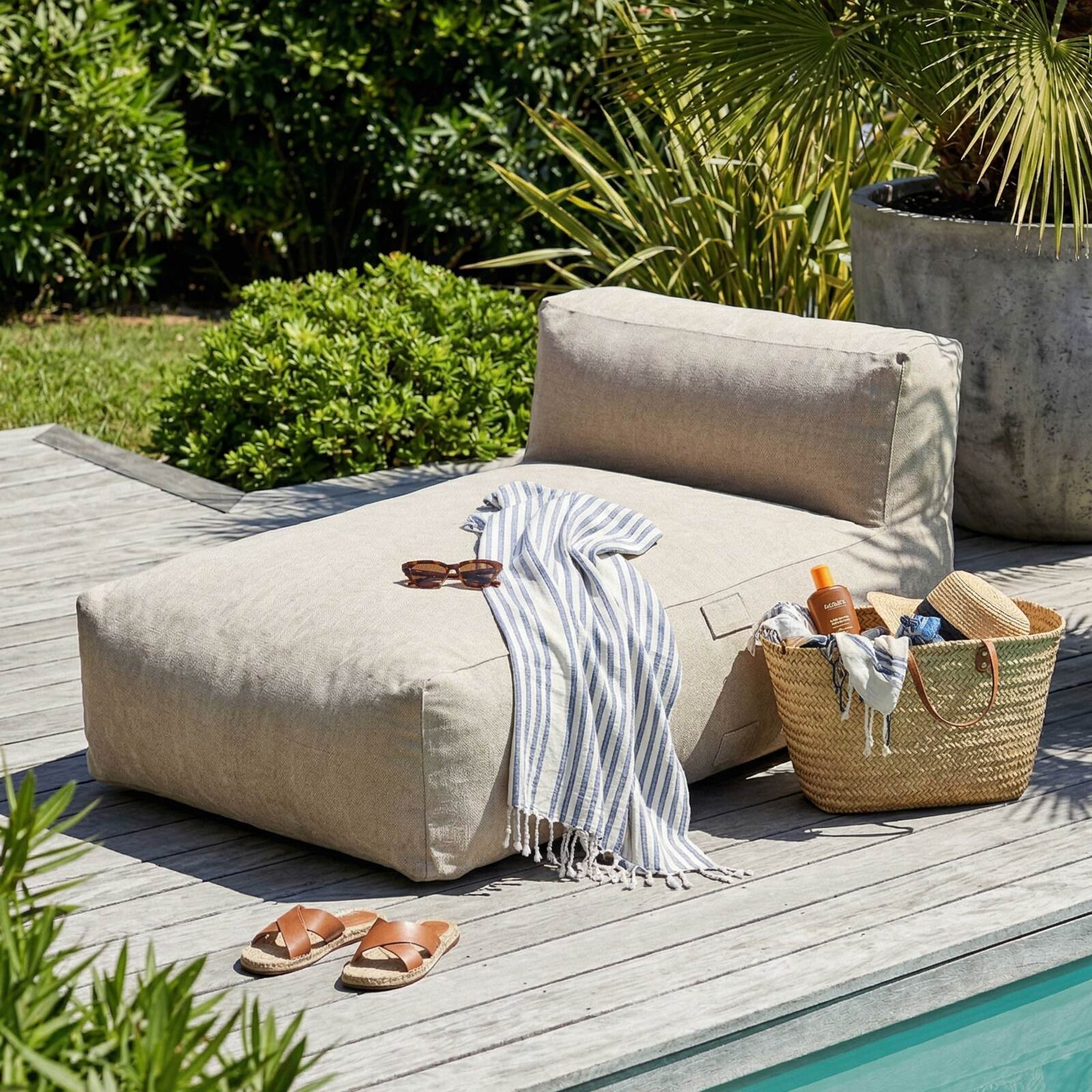 Chaise longue per divano modulare da esterno