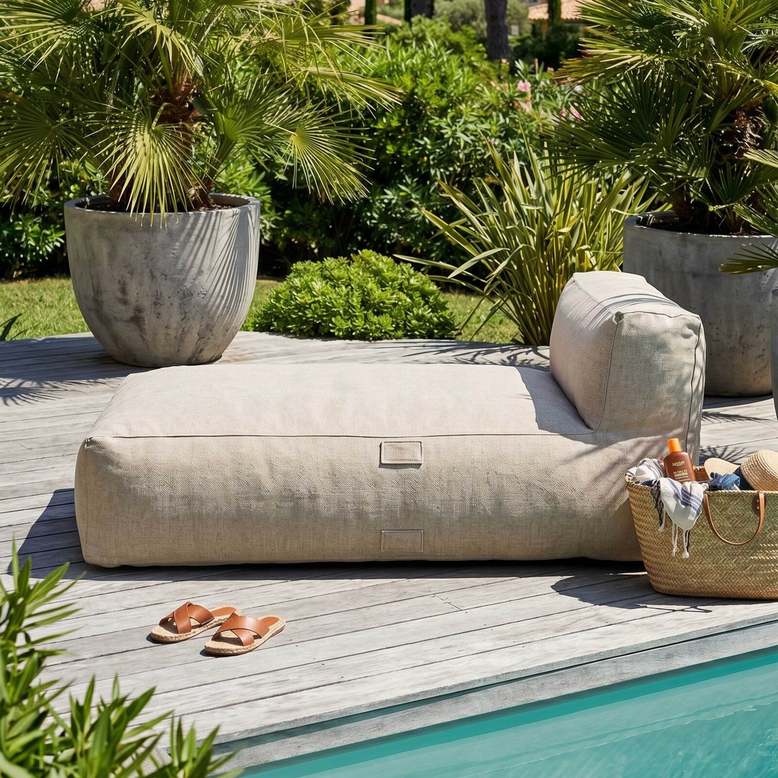 Chaise longue per divano modulare da esterno