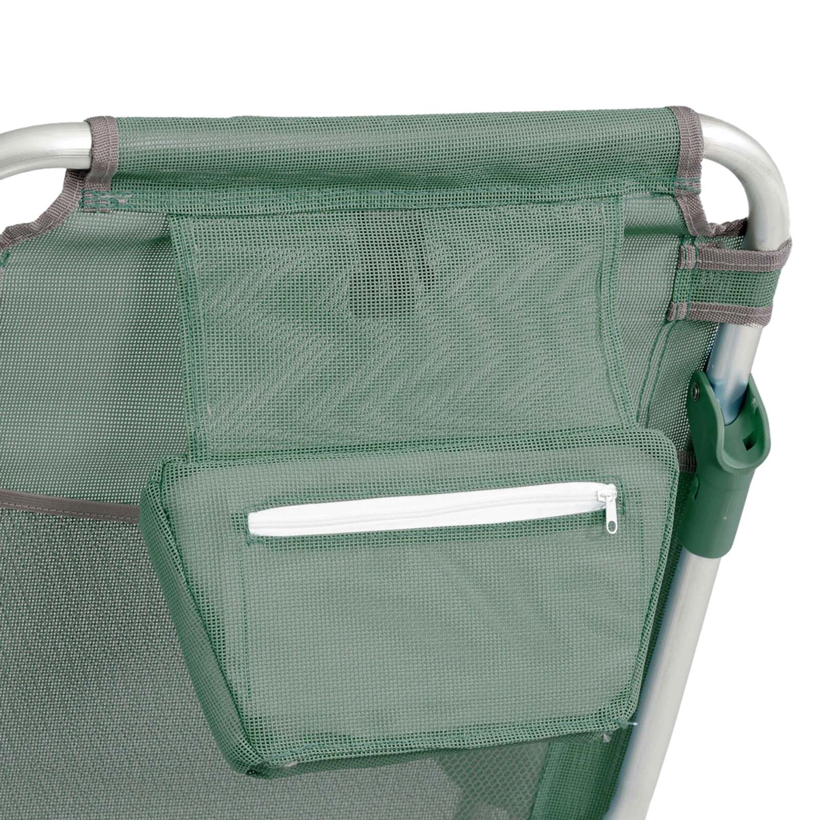 Set di 2 sdraio da mare pieghevoli reclinabili in 4 posizioni