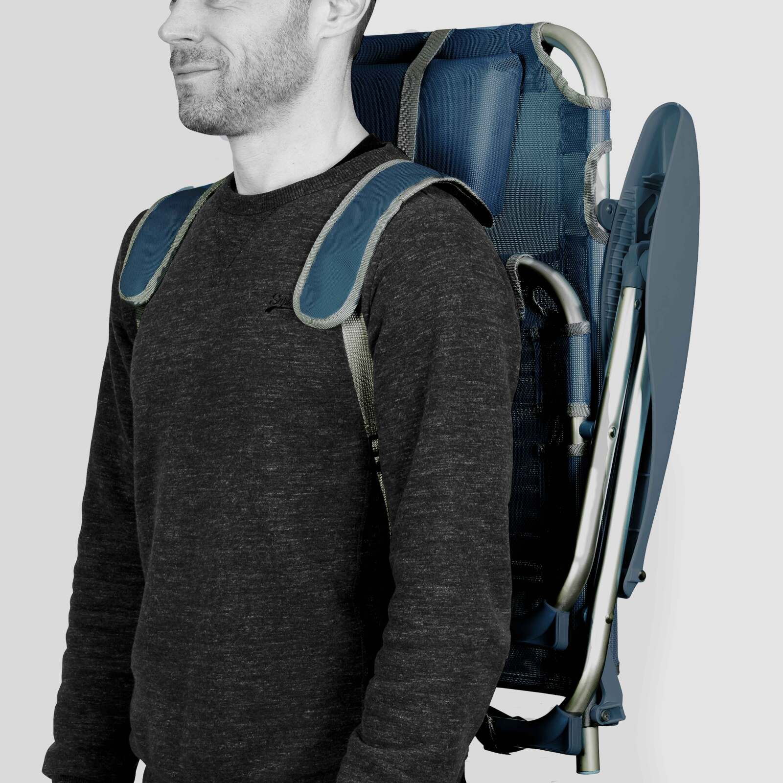 Set di 2 sdraio da mare pieghevoli reclinabili in 4 posizioni