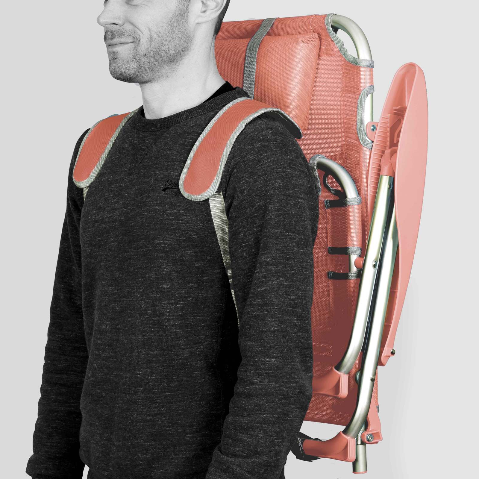 Set di 2 sdraio da mare pieghevoli reclinabili in 4 posizioni