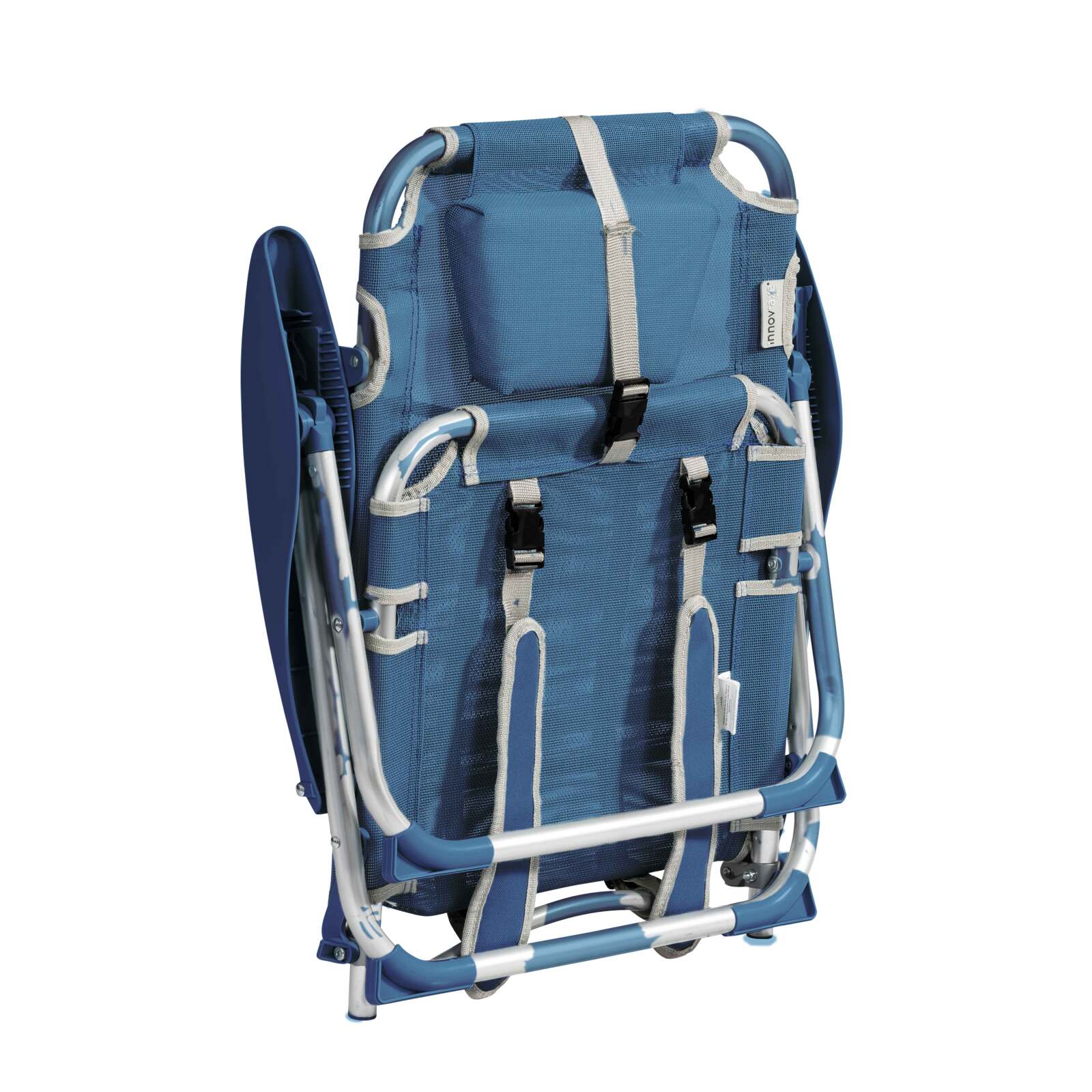 Set di 2 sdraio da mare pieghevoli reclinabili in 4 posizioni