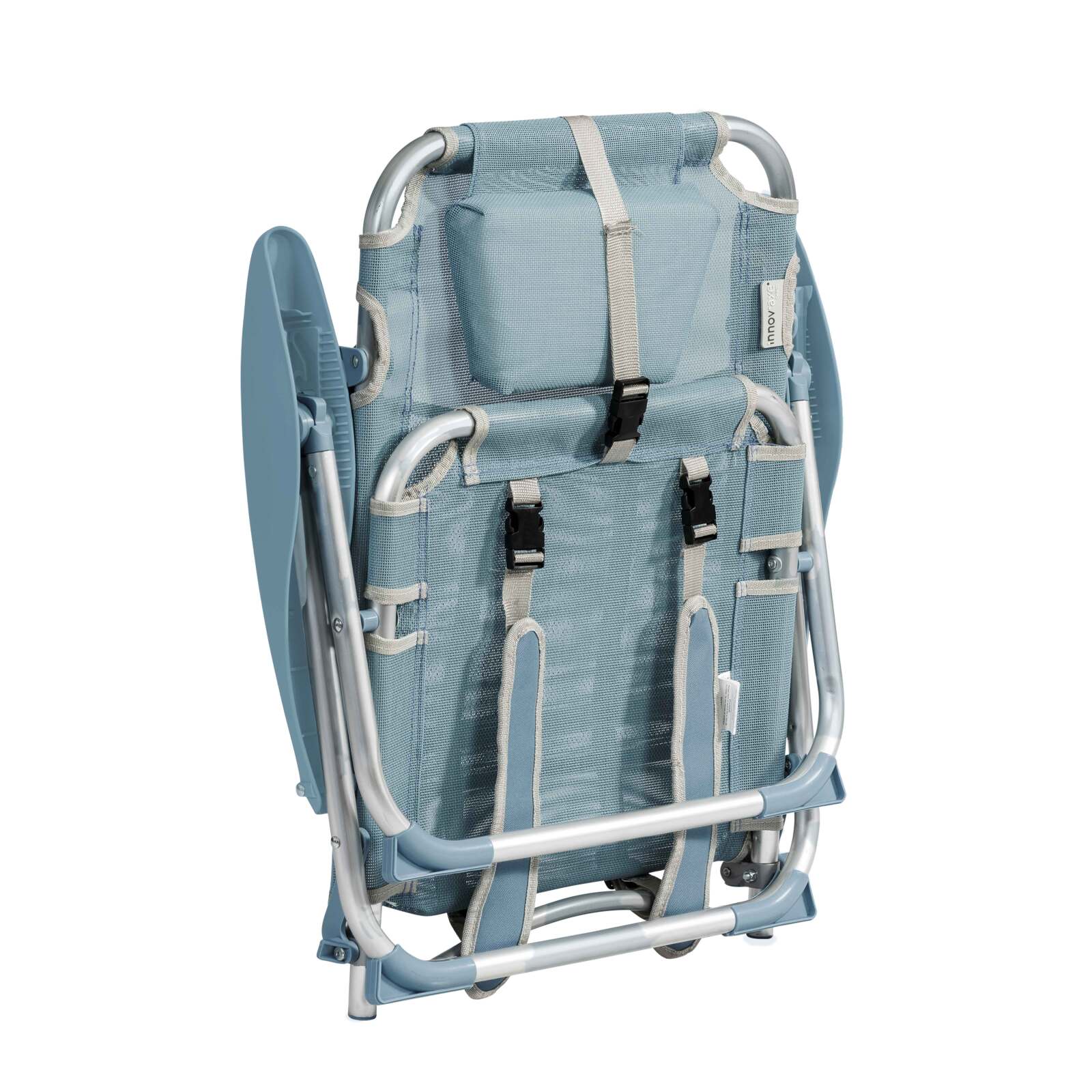 Set di 2 sdraio da mare pieghevoli reclinabili in 4 posizioni