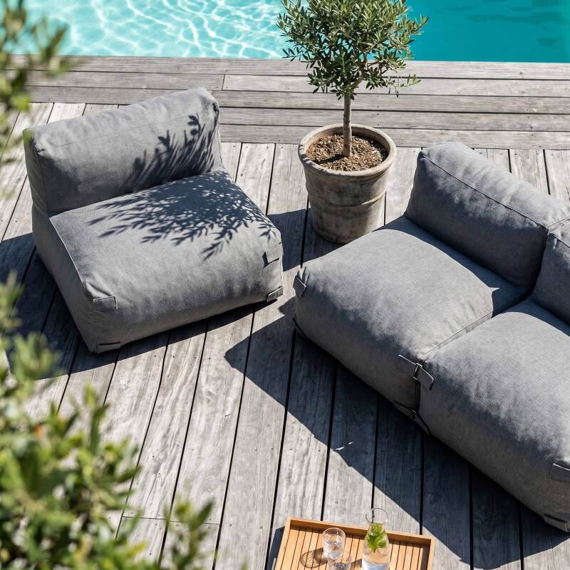 Divano modulare da esterno 3 posti con 3 poltrone (4/7)