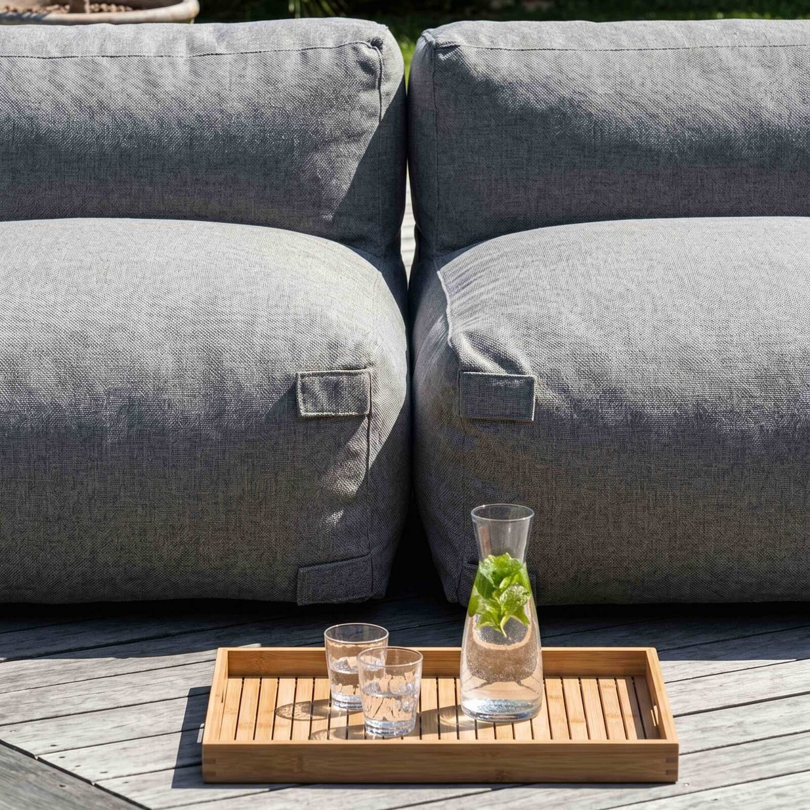 Divano modulare da esterno 3 posti con 3 poltrone