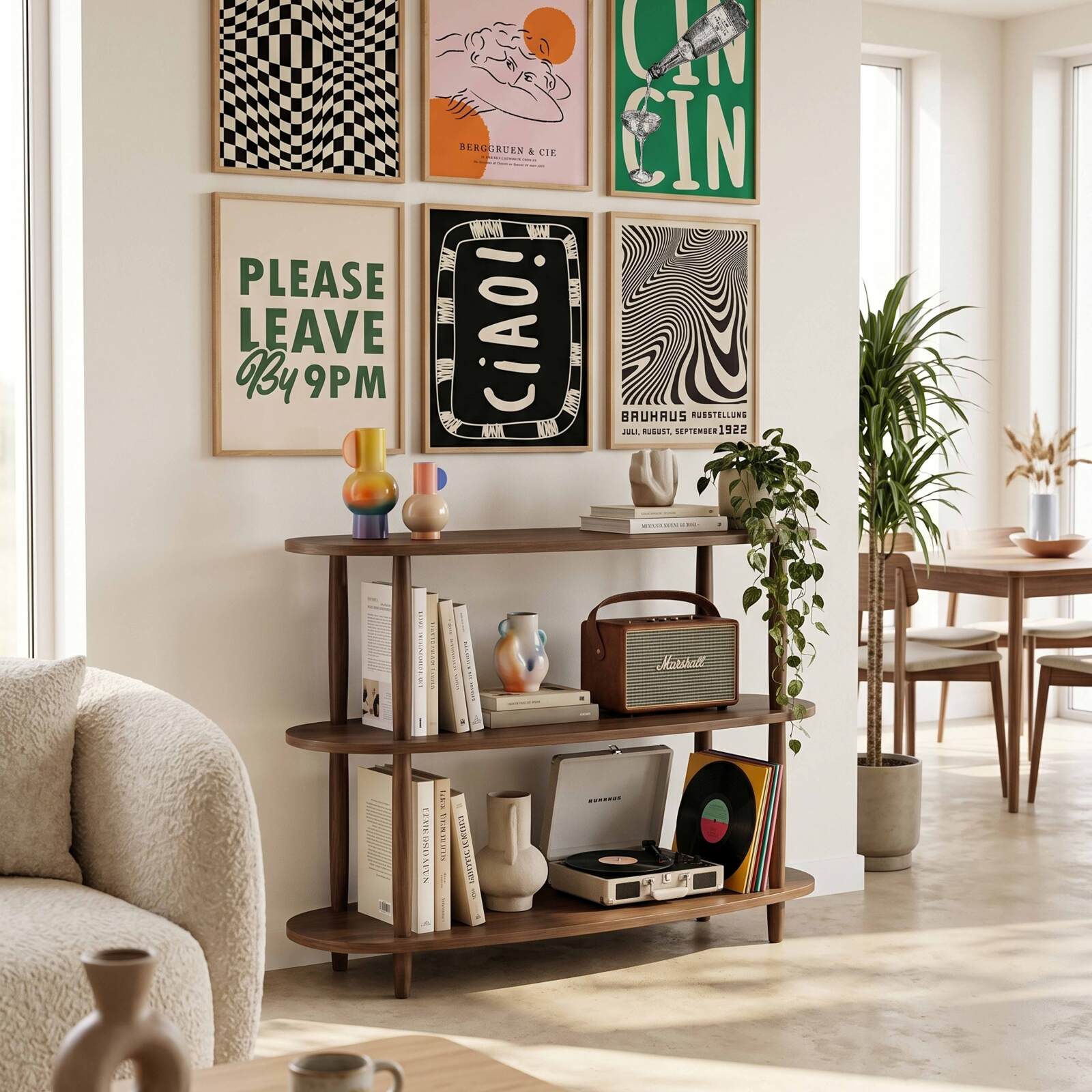 Mensola alta effetto legno, 120x145 cm