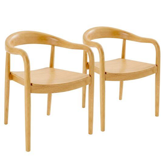 Sedie in legno di olmo con braccioli - Set di 2