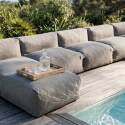 Divano modulare da esterno 7 posti con 5 poltrone e 2 chaise longue