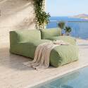 Divano modulare da esterno 2 posti con 1 poltrona e 1 chaise longue - Lifestyle
