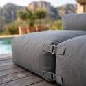 Divano modulare da esterno 3 posti con 2 poltrone e 1 chaise longue