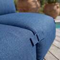 Divano modulare da esterno 3 posti con 2 poltrone e 1 chaise longue