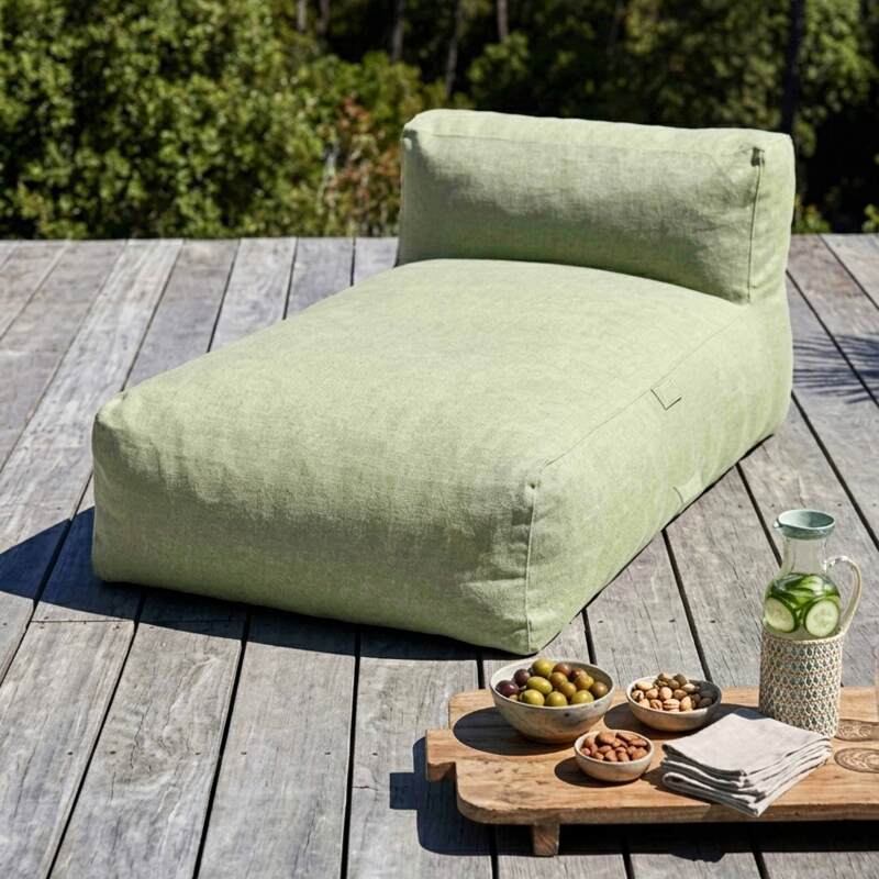 Divano modulare da esterno 2 posti con 1 poltrona e 1 chaise longue (2/7)
