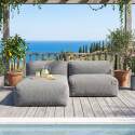 Divano modulare da esterno 2 posti con 1 poltrona e 1 chaise longue - Lifestyle