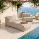 Divano modulare da esterno 2 posti con 1 poltrona e 1 chaise longue
