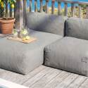 Divano modulare da esterno 2 posti con 1 poltrona e 1 chaise longue