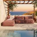 Divano modulare da esterno 3 posti con 3 poltrone e 1 pouf - Lifestyle